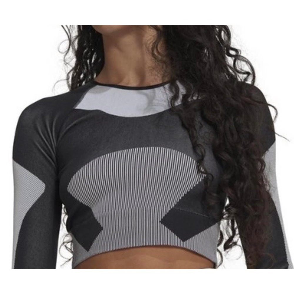 Adidas By Stella McCartney TrueStrength Yoga Crop Top Ribbed Performance Knit S